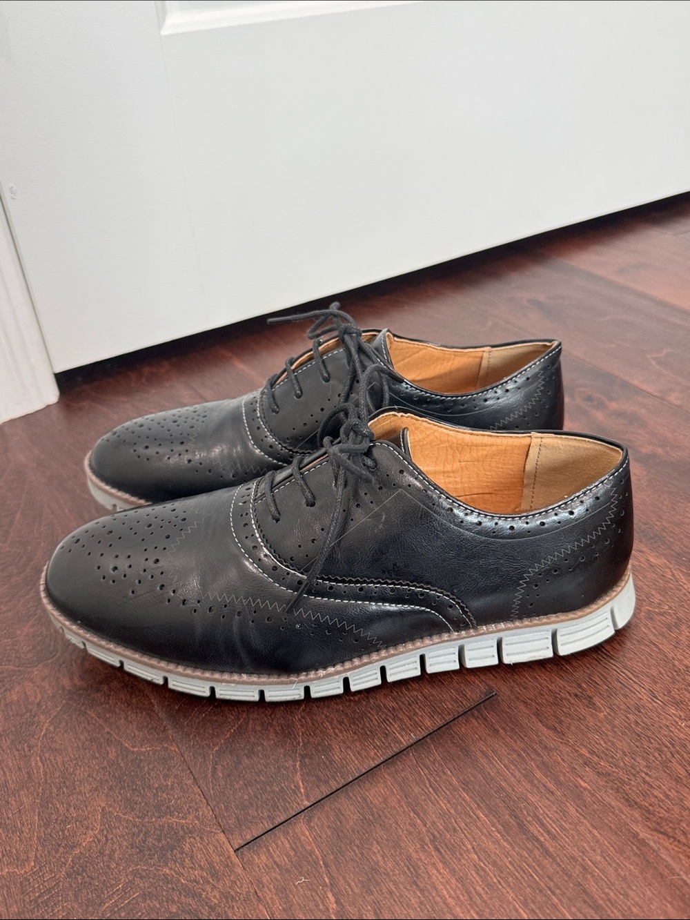 Deer Stag Men’s Black Dress Shoes vegan Leather Business Church Work Party, sz 7